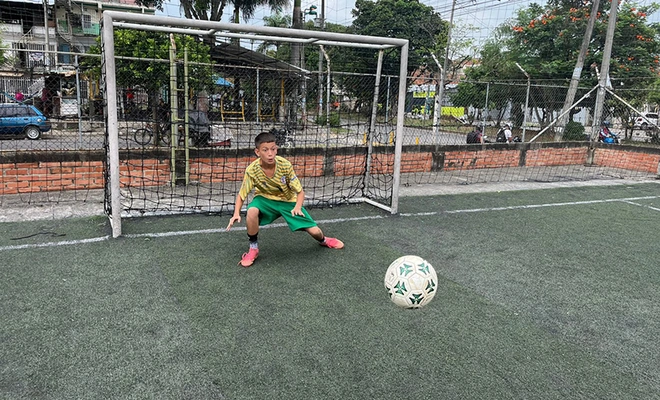 Andrés Felipe Zuluaga, el arquero que sueña con llegar al profesionalismo mostrando talento en la ‘Copa Cali es Mundial’