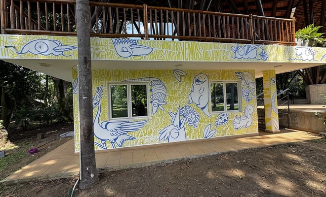 El mural que integra fauna y música caleña para contribuir a la educación ambiental