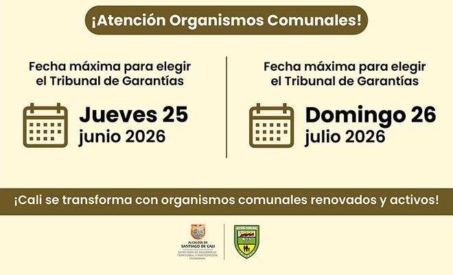 En Cali, 17 Asociaciones de Juntas de Acción Comunal se alistan para elegir sus dignatarios el próximo 26 de julio