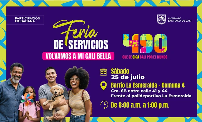 Alcaldía de Cali llega a La Esmeralda con más de 40 servicios gratuitos para la comunidad: el sábado 25 de julio