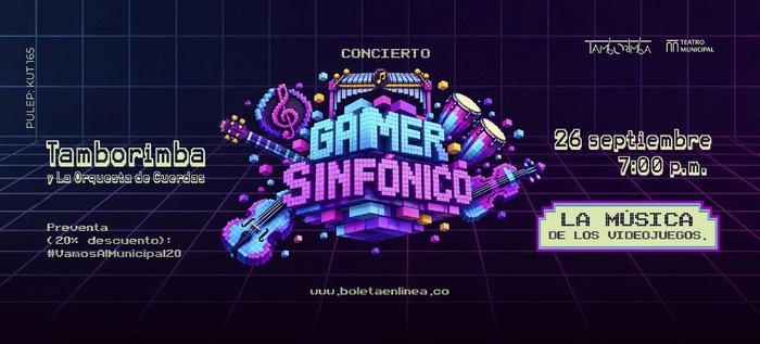 El Teatro Municipal Enrique Buenaventura informa nueva fecha para Gamer Sinfónico