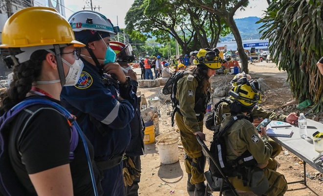 82 rescatistas de Israel se suman a la búsqueda de sobrevivientes en Cali