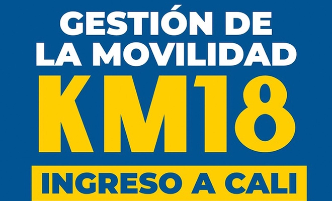 Movilidad implementará restricción especial para el ingreso a Cali por el Kilómetro 18 este lunes festivo