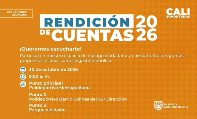 Paz y Cultura Ciudadana invita a los caleños a participar en su segunda Rendición de Cuentas 2026