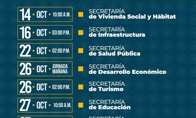 Alcaldía de Cali presenta el cronograma de rendiciones de cuentas de octubre: ciudadanía podrá conocer la gestión de los organismos distritales