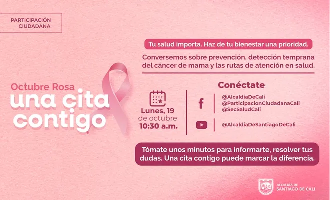 Octubre Rosa: una conversación en vivo para hablar de prevención y detección temprana del cáncer de mamá ¡Conéctese!
