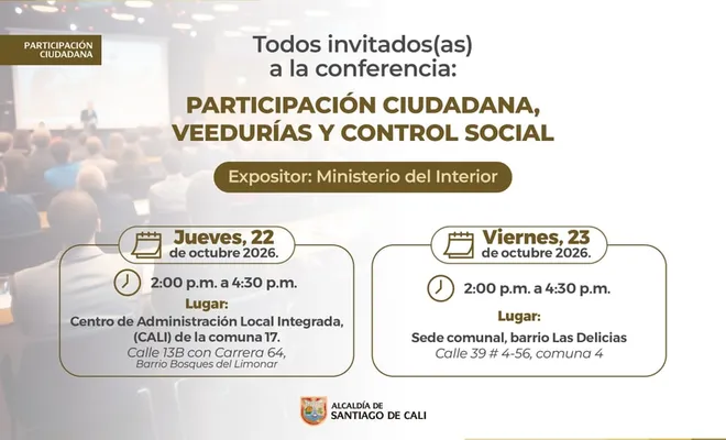 Ministerio del Interior ofrecerá dos conferencias sobre herramientas para el control social