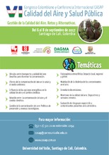 VI Congreso Colombiano y Conferencia Internacional: Calidad del Aire y Salud Pública