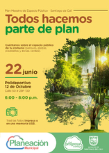 Jornadas de participación ciudadana Plan Maestro de Espacio Público comunas 8 y 12 