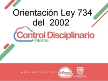 Orientación LEY 734 de 2002