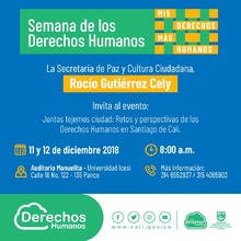 Juntos tejemos ciudad - retos y perspectivas de los DDHH en Santiago de Cali