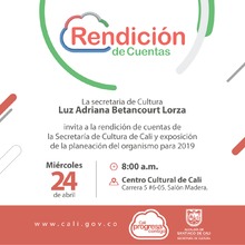 Rendición de Cunetas - Secretaría de Cultura - 2019