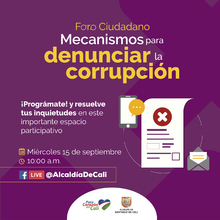 Foro: Mecanismos para denunciar la corrupción