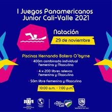 Natación Masculina y Femenina - I Juegos Panamericanos Junior Cali - Valle 2021