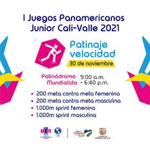 Patinaje de Velocidad todos - I Juegos Panamericanos Junior Cali - Valle 2021