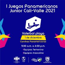 Voleibol de Playa todos - I Juegos Panamericanos Junior Cali - V|alle 2021