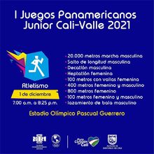 Atletismo todos - I Juegos Panamericanos Junior Cali - Valle 2021