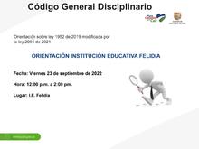 Invitación a la conferencia sobre Código General Disciplinario