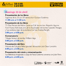 Cali es Cultura Popular  Agéndate con la Literatura Caleña - Festival Internacional del Libro de Bogotá