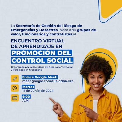 ¡Encuentro de Aprendizaje virtual en Promocion del control social! 