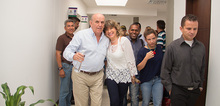 Foto de las visitas del Alcalde y su gabinete a la comuna 17