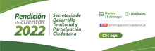 Banner Rendición de Cuentas 2022 Secretaría de Desarrollo Territorial y Participación Ciudadana