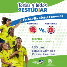 Programación partido Selección Colombia femenina