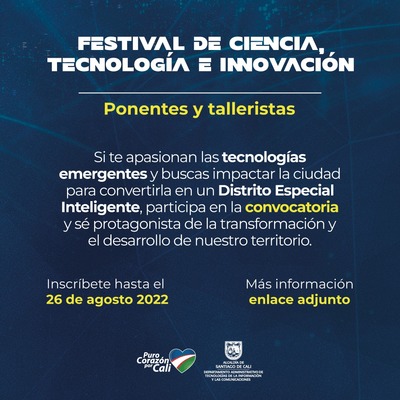 Festival de Ciencia, Tecnología e Innovación Ponentes y Talleristas