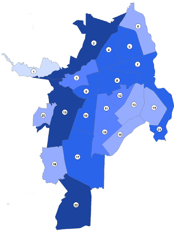 Mapas para el documento Cali en Cifras 2015