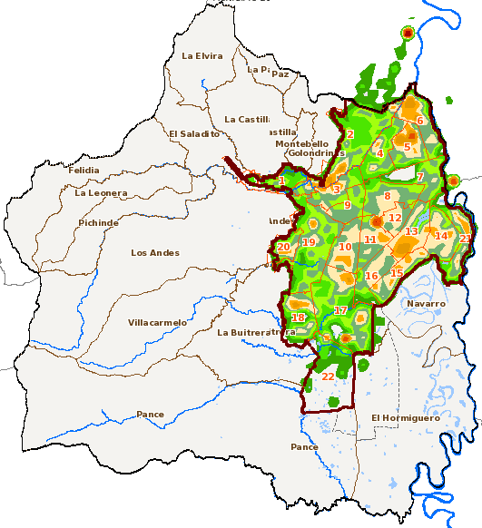 Mapa para la identificación y caracterización de Distritos Térmicos