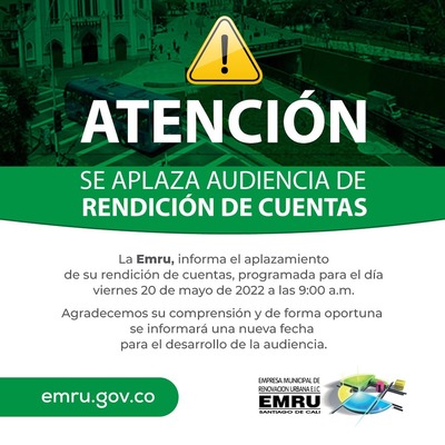 ¡EMRU aplaza rendición de Cuentas!