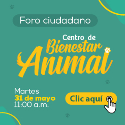 No te pierdas el Foro Ciudadano sobre el ‘Centro de Bienestar Animal’