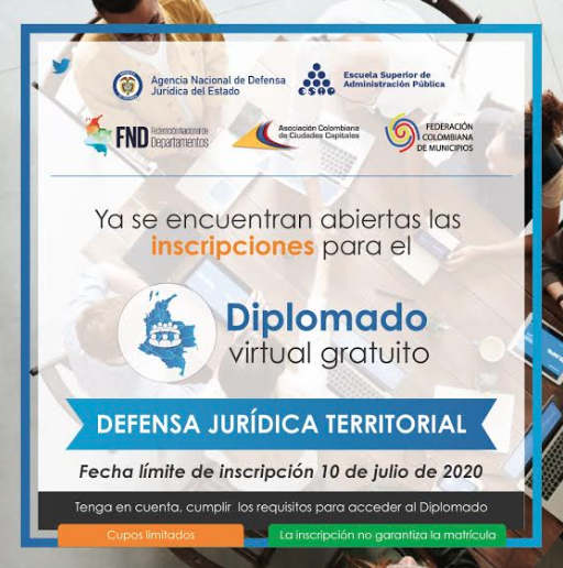 Diplomado virtual gratuito sobre Defensa Jurídica Territorial 