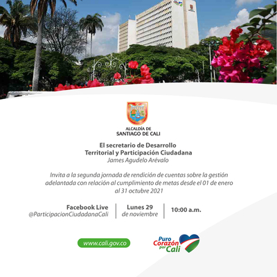 Segunda rendición de cuentas de la Secretaría de Desarrollo Territorial y Participación Ciudadana