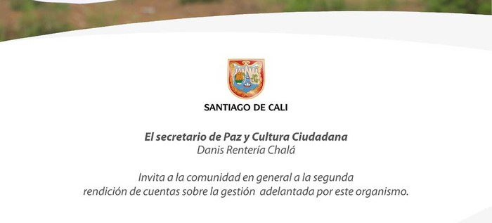 Participa en la rendición de cuentas de la Secretaría de Paz y Cultura Ciudadana