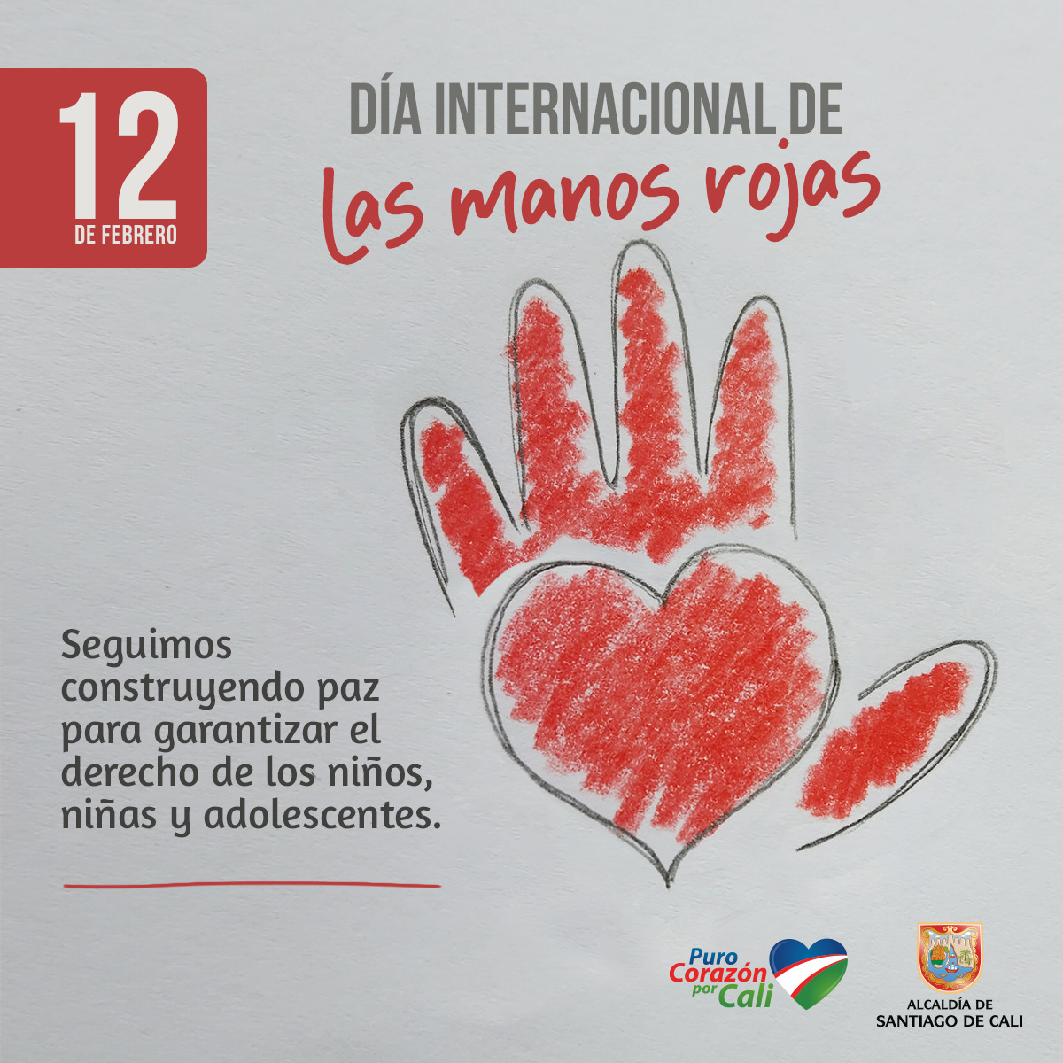 En el Día Internacional de las Manos Rojas se ratificó el compromiso con la construcción de paz
