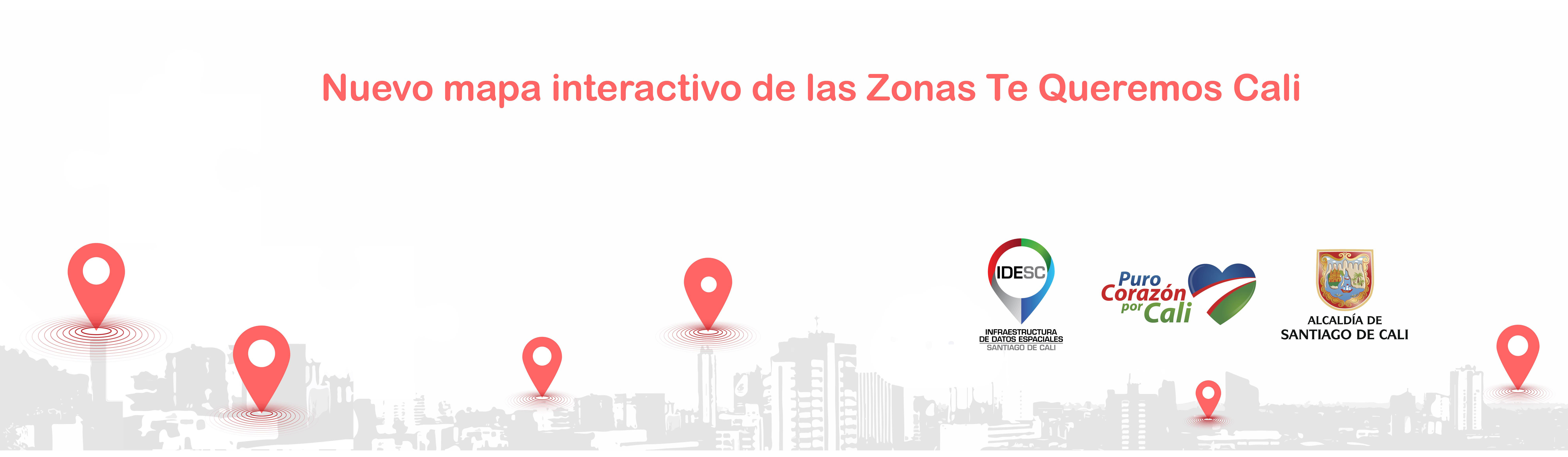 Pieza gráfica que contiene una imagen de la ciudad de cali en tonos grises y aún lado los logos institucionales.