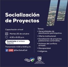 Socialización  de proyectos, agenda para hoy desde la Secretaría de Salud 