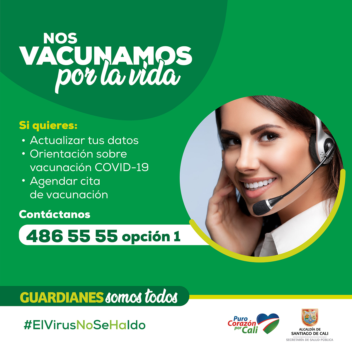 Línea telefónica de vacunación