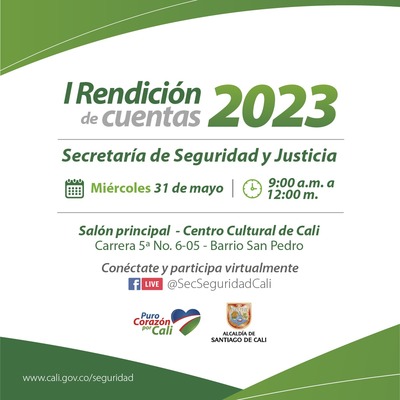 Primera rendición de cuentas Secretaria de Seguridad y Justicia Mayo 2023