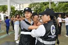 Más de 30 mujeres de la Secretaría de Seguridad y Justicia hicieron parte de la actividad de Defensa Personal