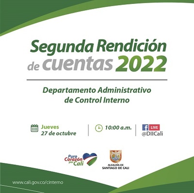 Segunda Rendición de Cuentas del Departamento Administrativo de Control Interno 2022