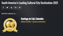 Cali ganó en los premios World Travel Awards como Ciudad Cultural Líder en América del Sur